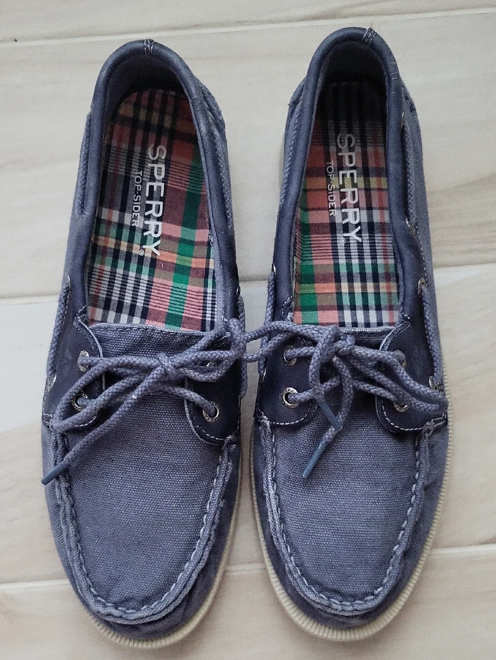 Men's Sperry Blue Denim Canvas Classic Boat Shoes 10.5